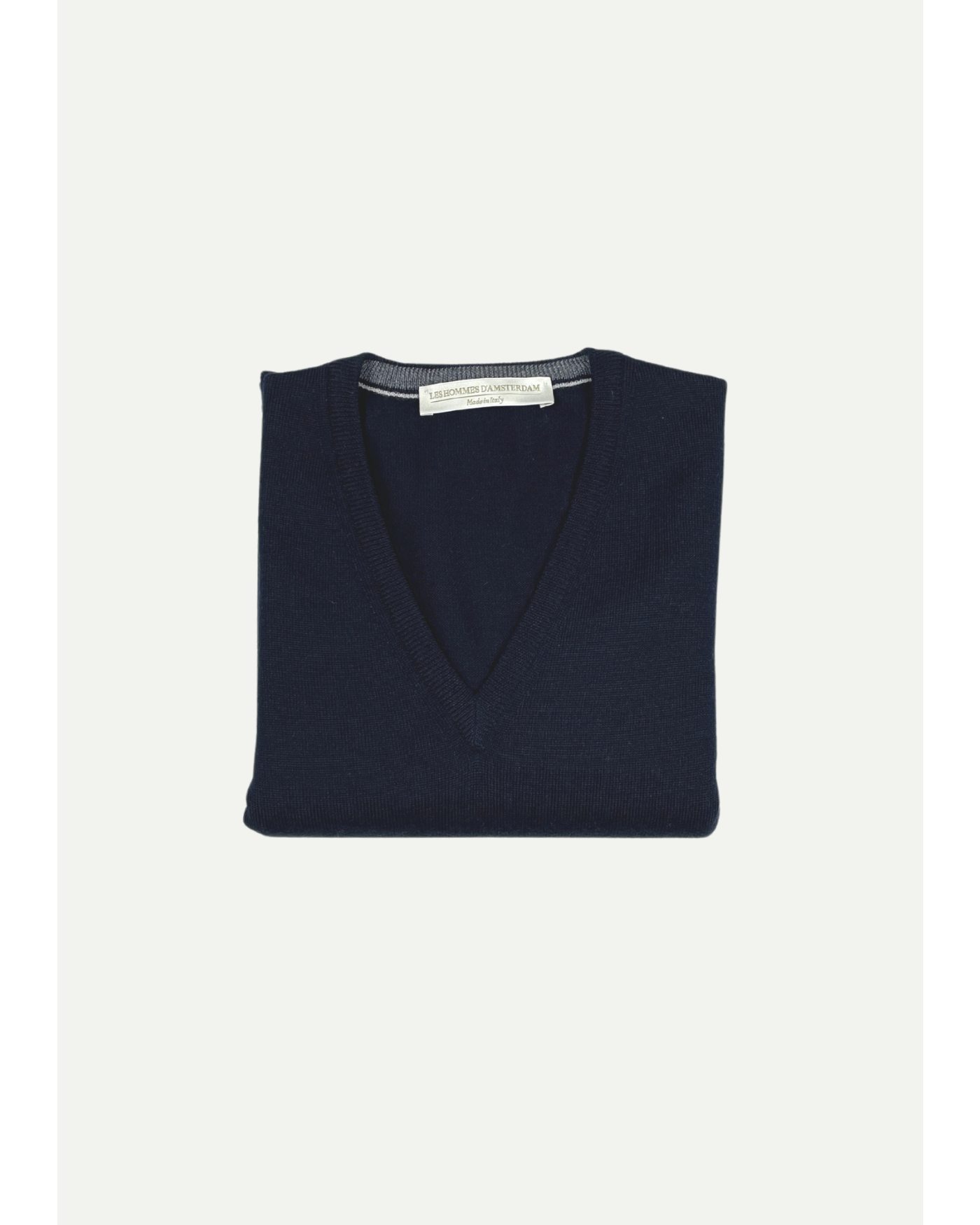 Les Hommes d'Amsterdam - V-neck virgin wool - Navy