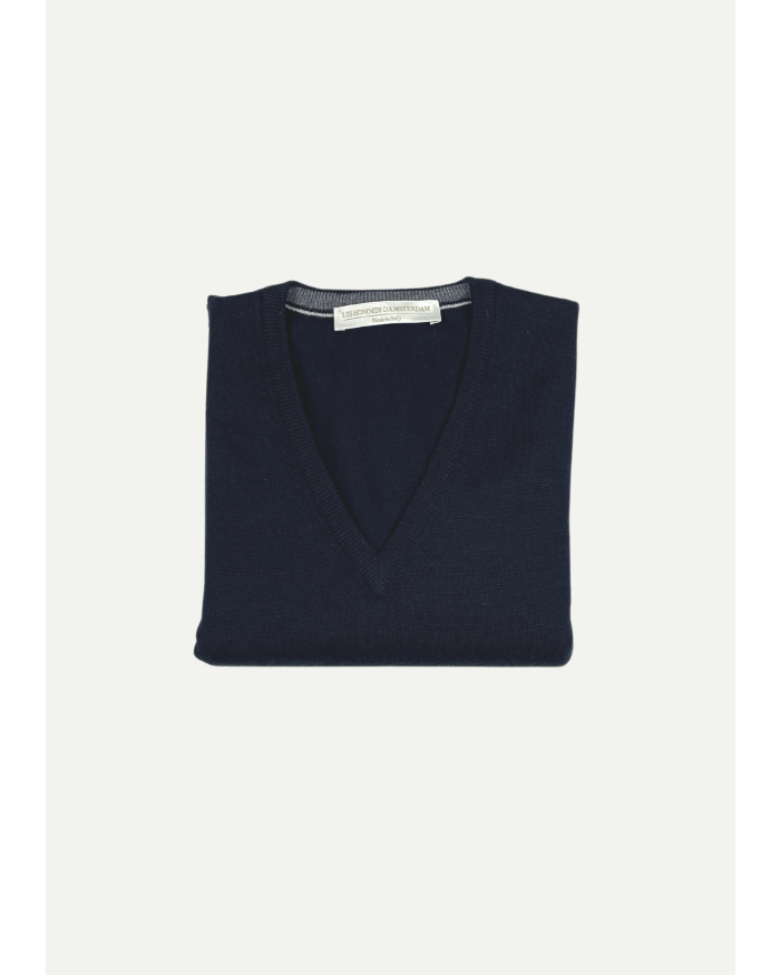 LES HOMMES D'AMSTERDAM Les Hommes d'Amsterdam - V-neck virgin wool - Navy