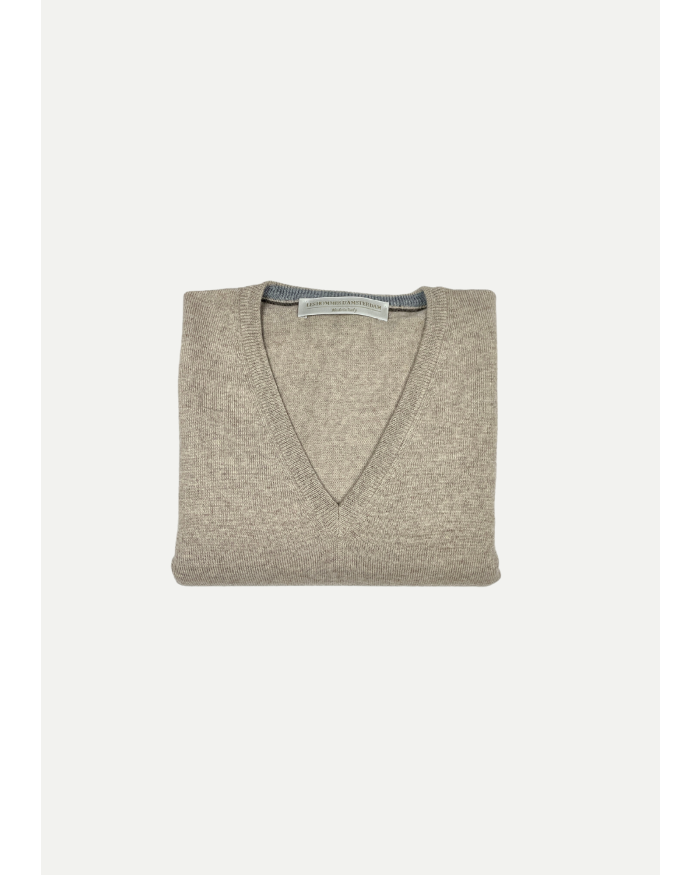 LES HOMMES D'AMSTERDAM Les Hommes d'Amsterdam - V-neck - Sand