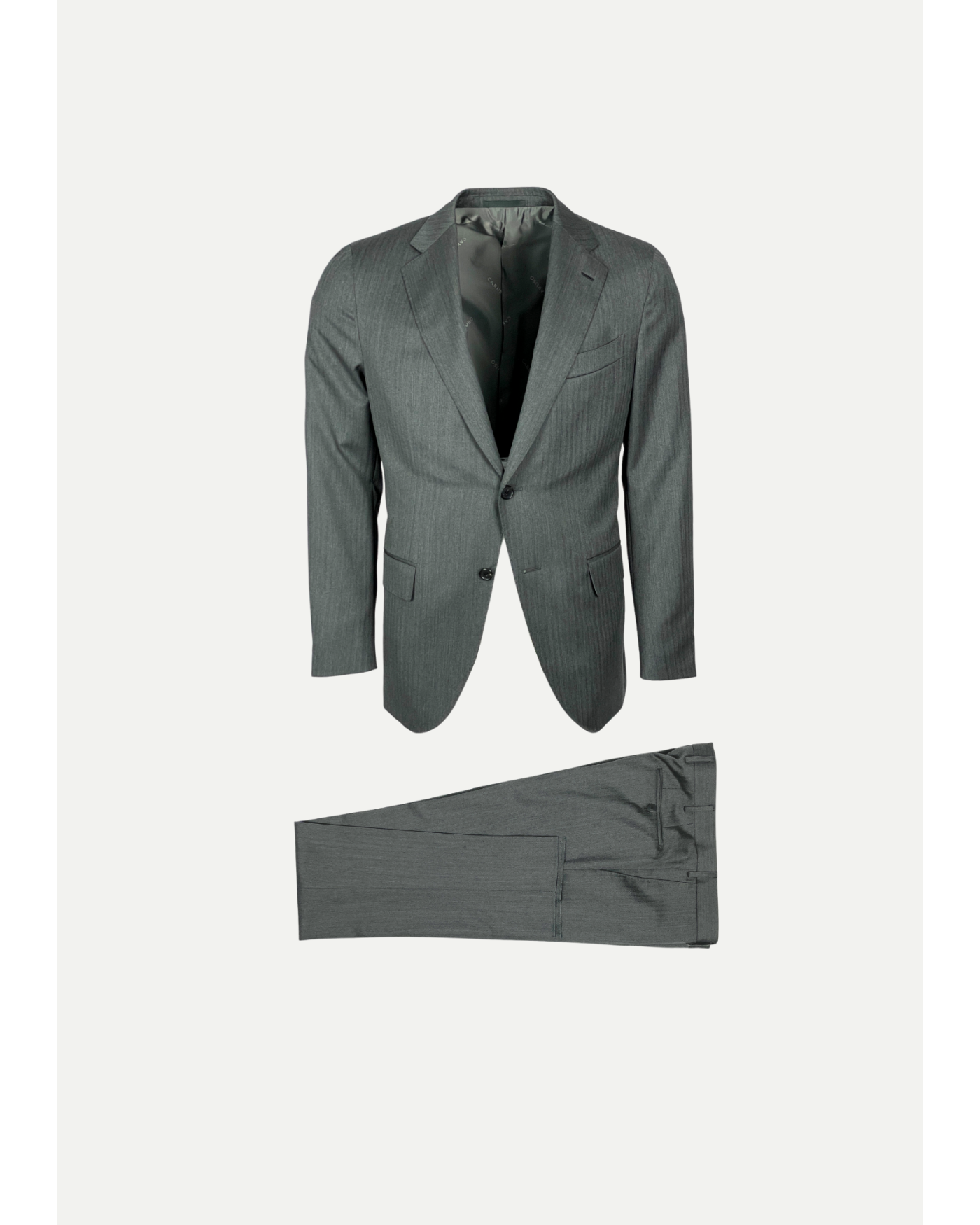 Caruso - Aida suit herringbone Super 130's - Grey
