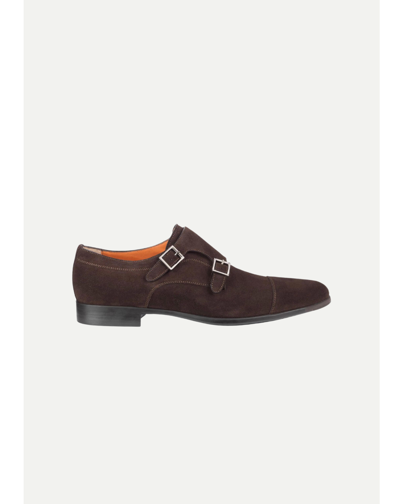 Santoni - Suède double buckle - Brown