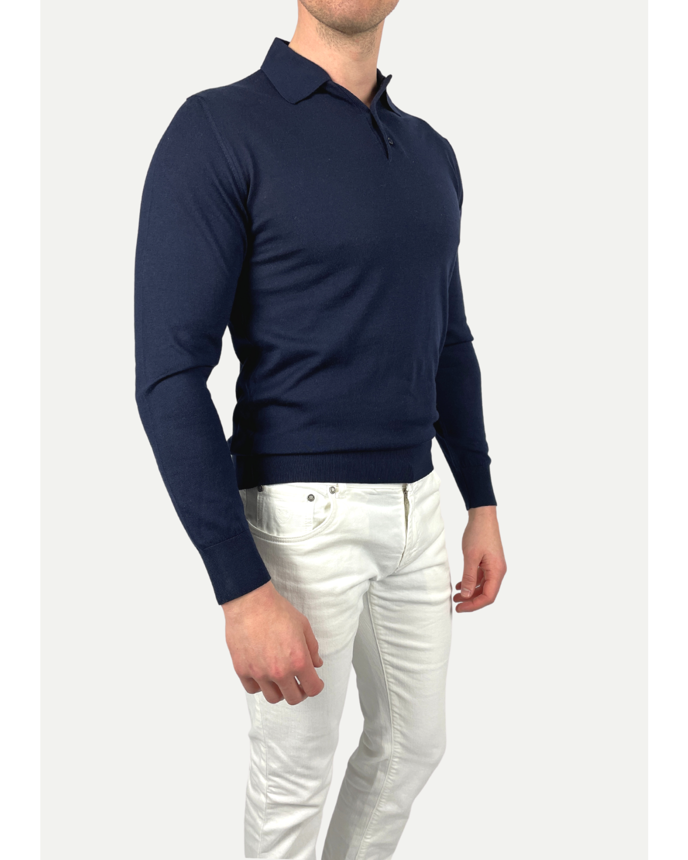 Doriani Cashmere - Polo long sleeve - Navy