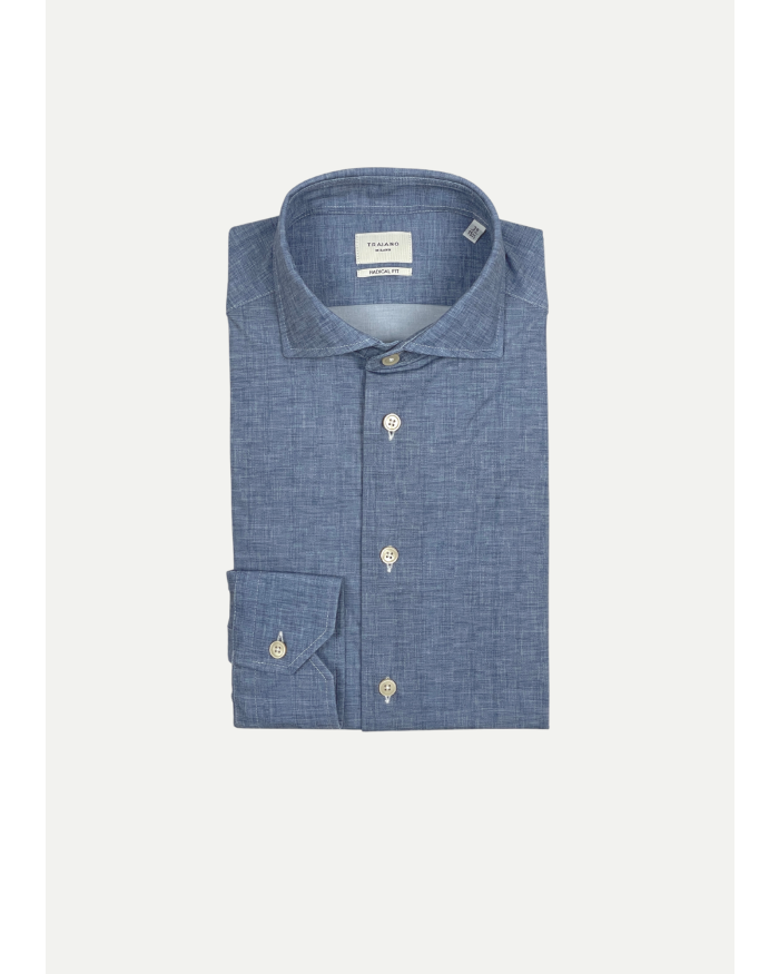 TRAIANO Traiano - Stretch shirt - Blue