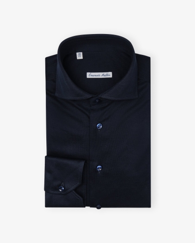 Emanuele Maffeis - Shirt stretch pique - Navy