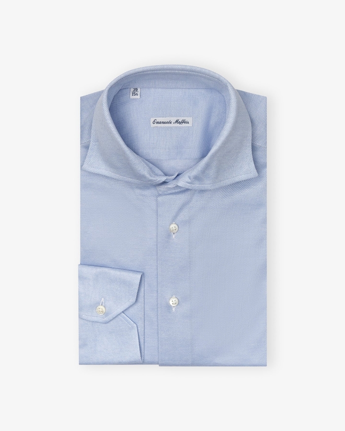 EMANUELE MAFFEIS Emanuele Maffeis - Shirt stretch pique - Light blue 134449728