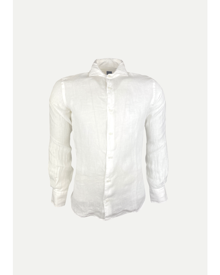 FEDELI Fedeli - Shirt Nick linen - White