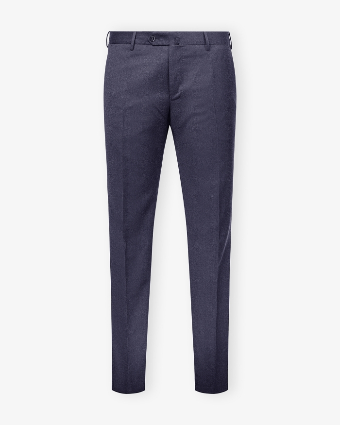 PT PT - Trousers flannel slim fit stretch - Dark blue