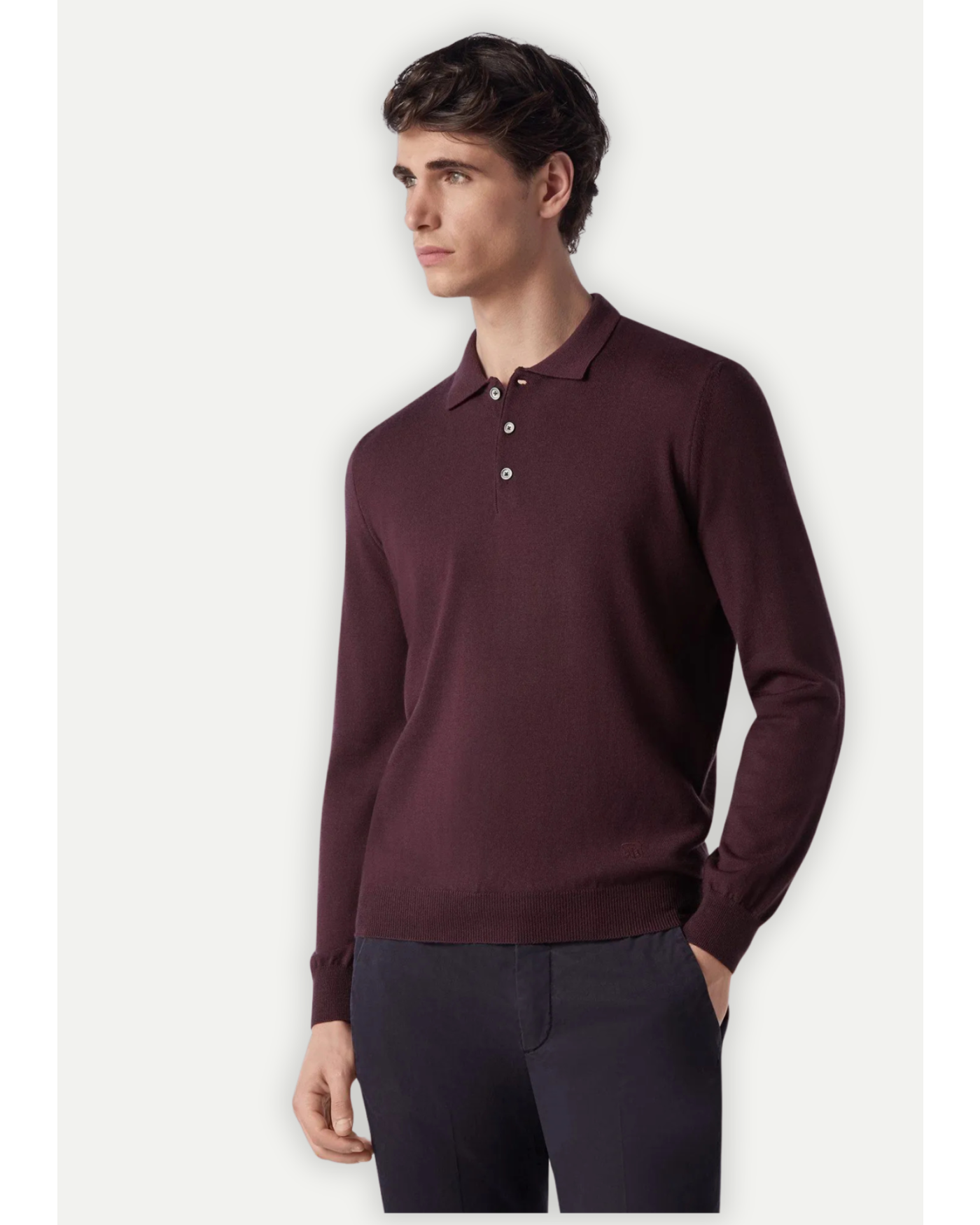 Corneliani - Polo extra fine merino wool - Bordeaux