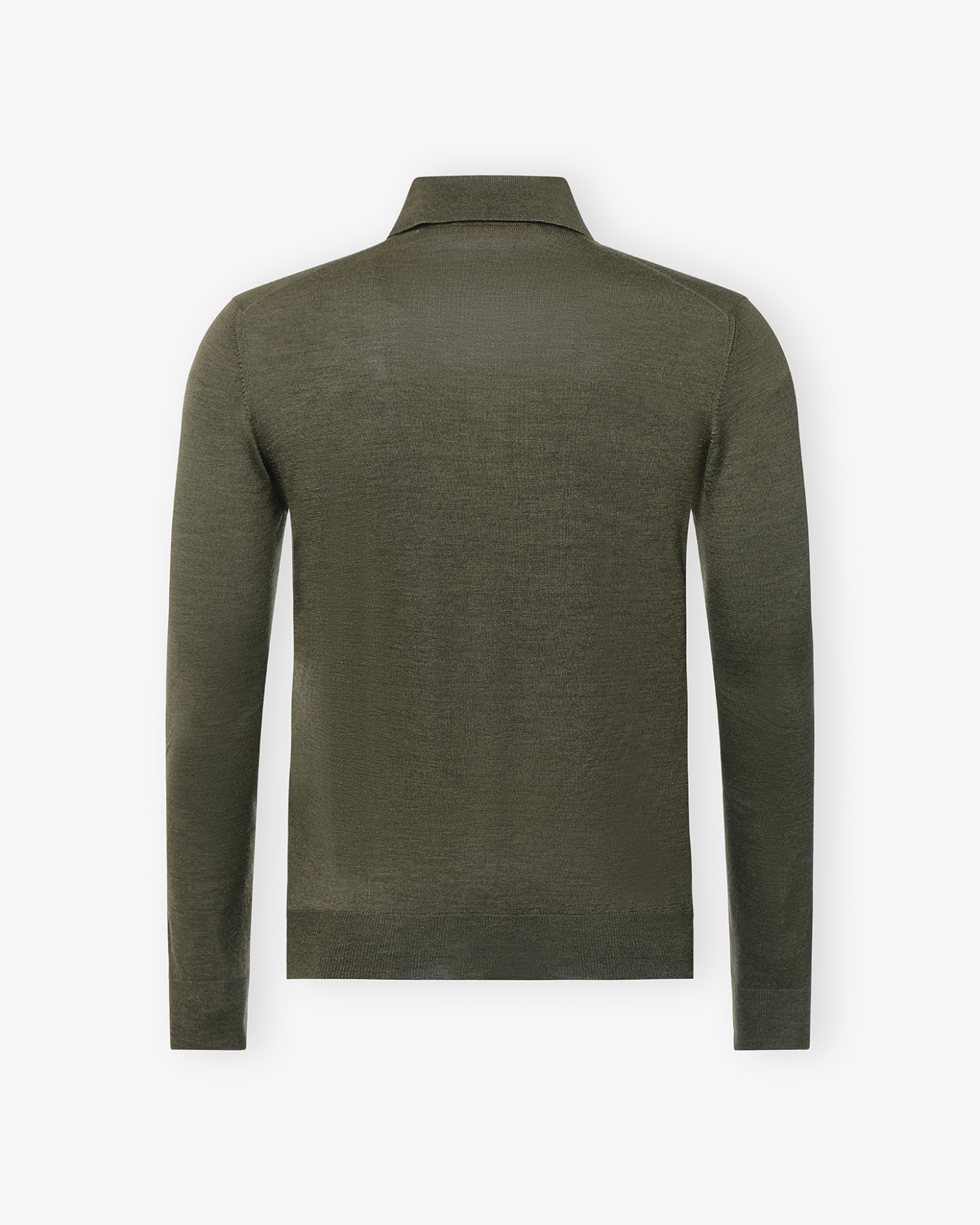 Les Hommes d'Amsterdam - Polo long sleeve wool silk - Green