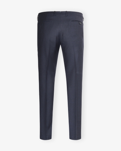 Berwich - Trousers flannel one pleat - Navy