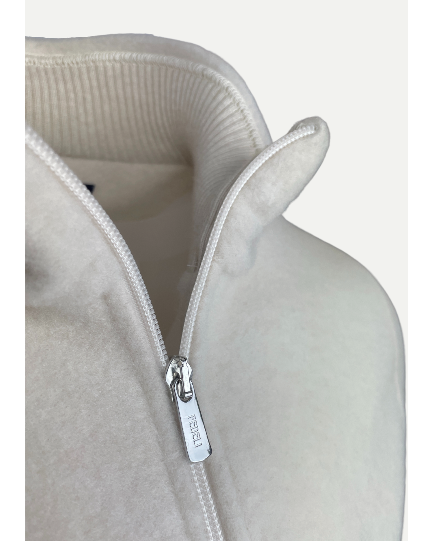 Fedeli - Full zip cashmere - Offwhite