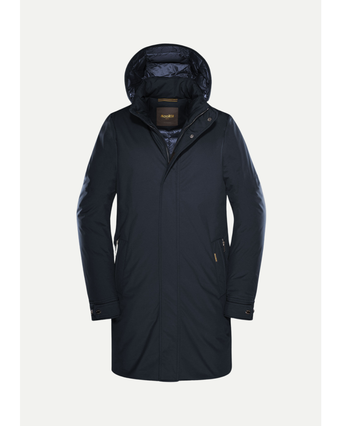 MooRER - Padded coat with detachable hood - Navy