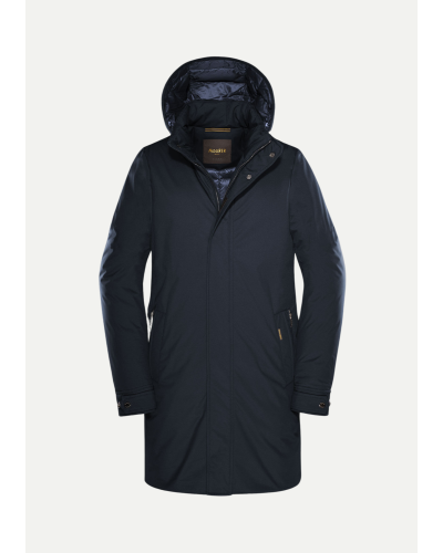 MooRER - Padded coat with detachable hood - Navy