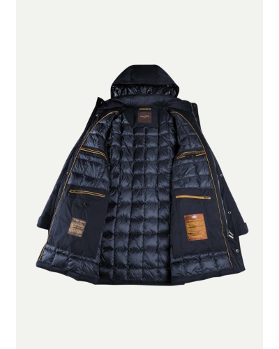 MooRER - Padded coat with detachable hood - Navy