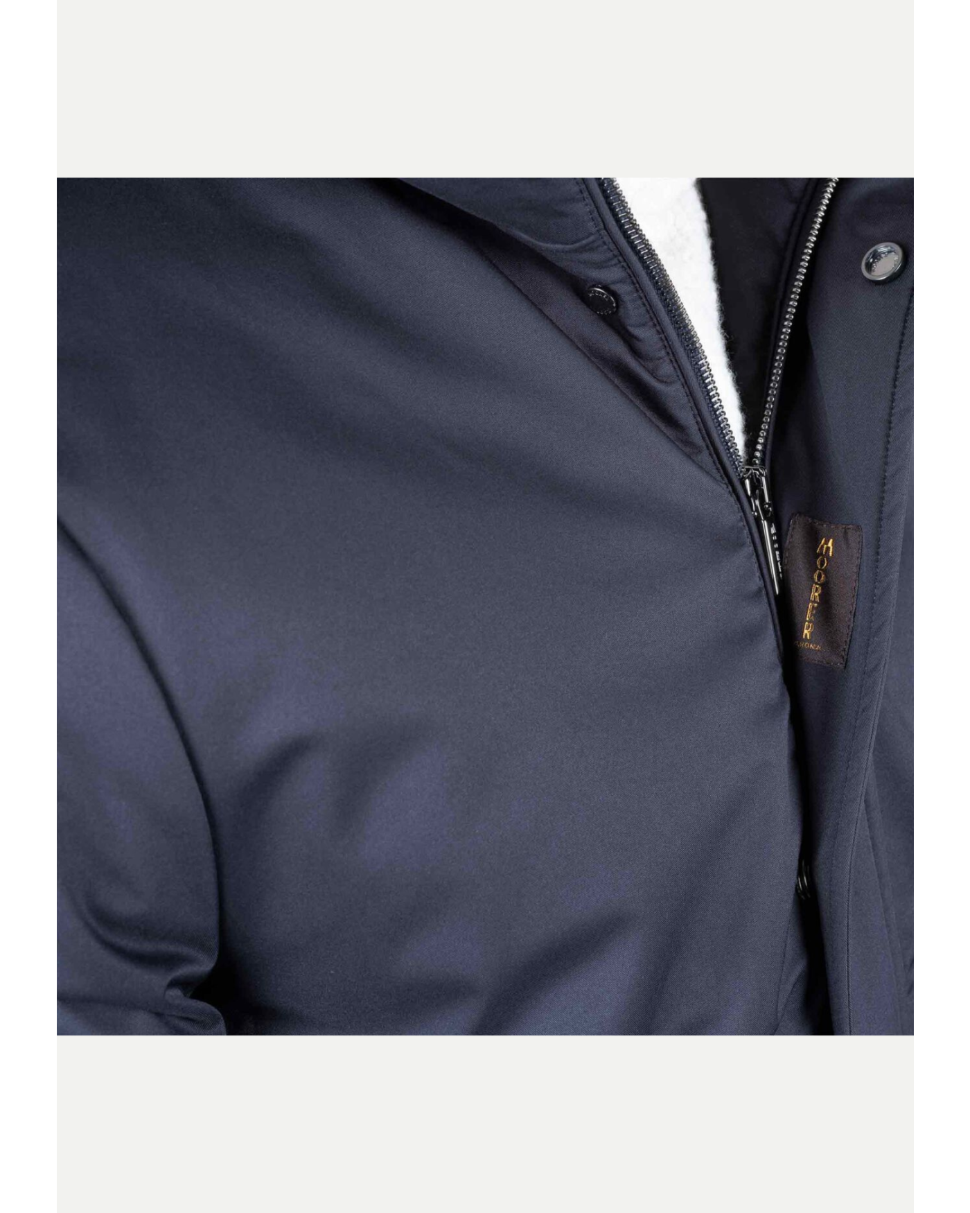 MooRER - Padded coat with detachable hood - Navy