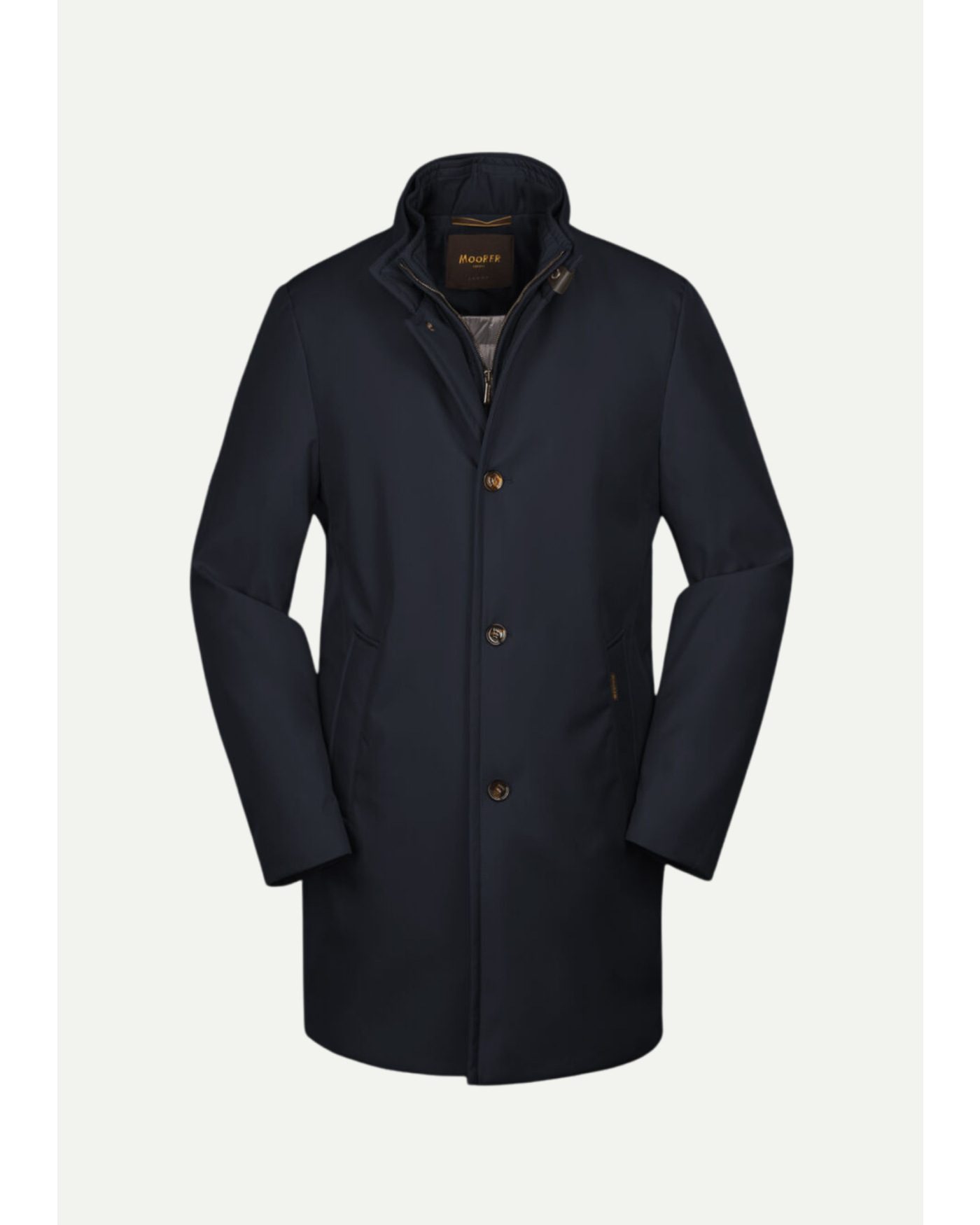 Moorer - Coat single breasted goose down - Dark blue