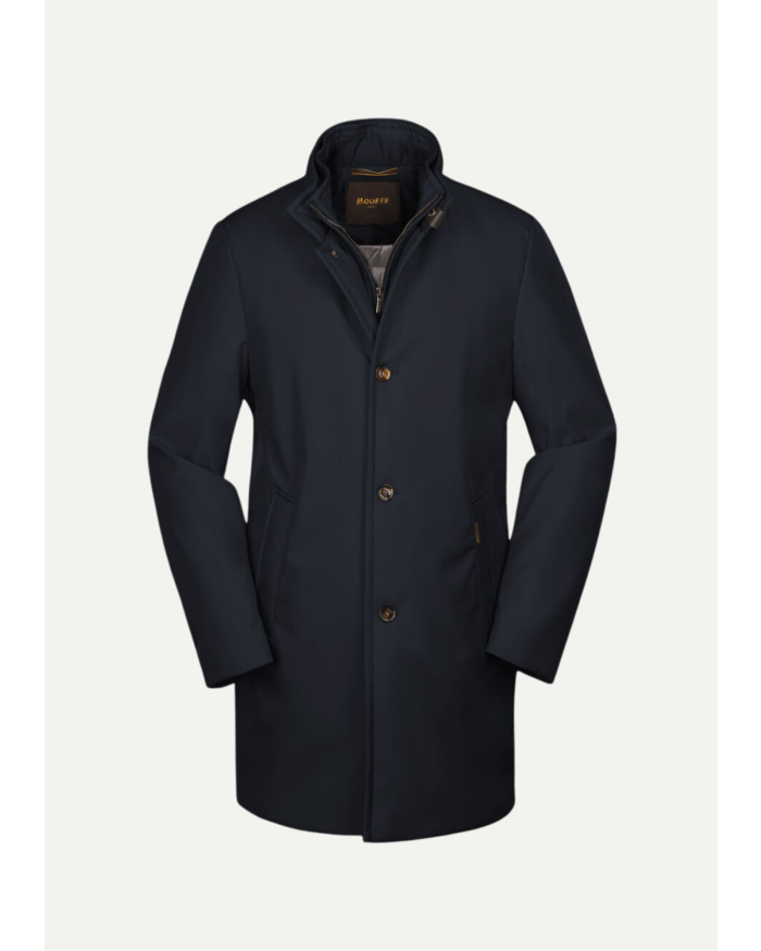 MOORER Moorer - Coat single breasted goose down - Dark blue