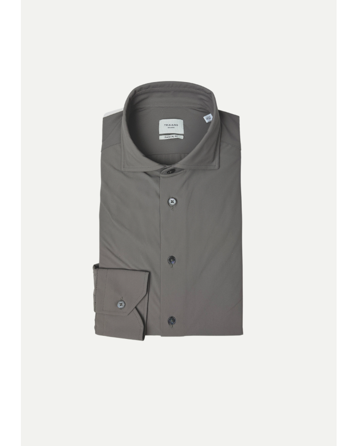 TRAIANO Traiano - Stretch shirt - Taupe