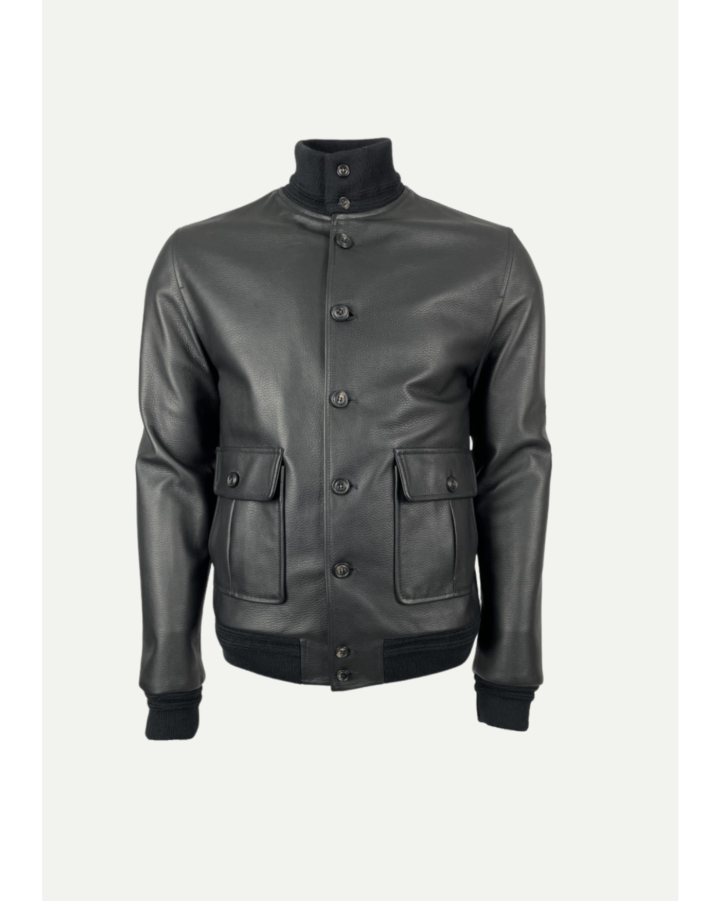 Valstar X Loro Piana - Leather jacket with cashmere - Black