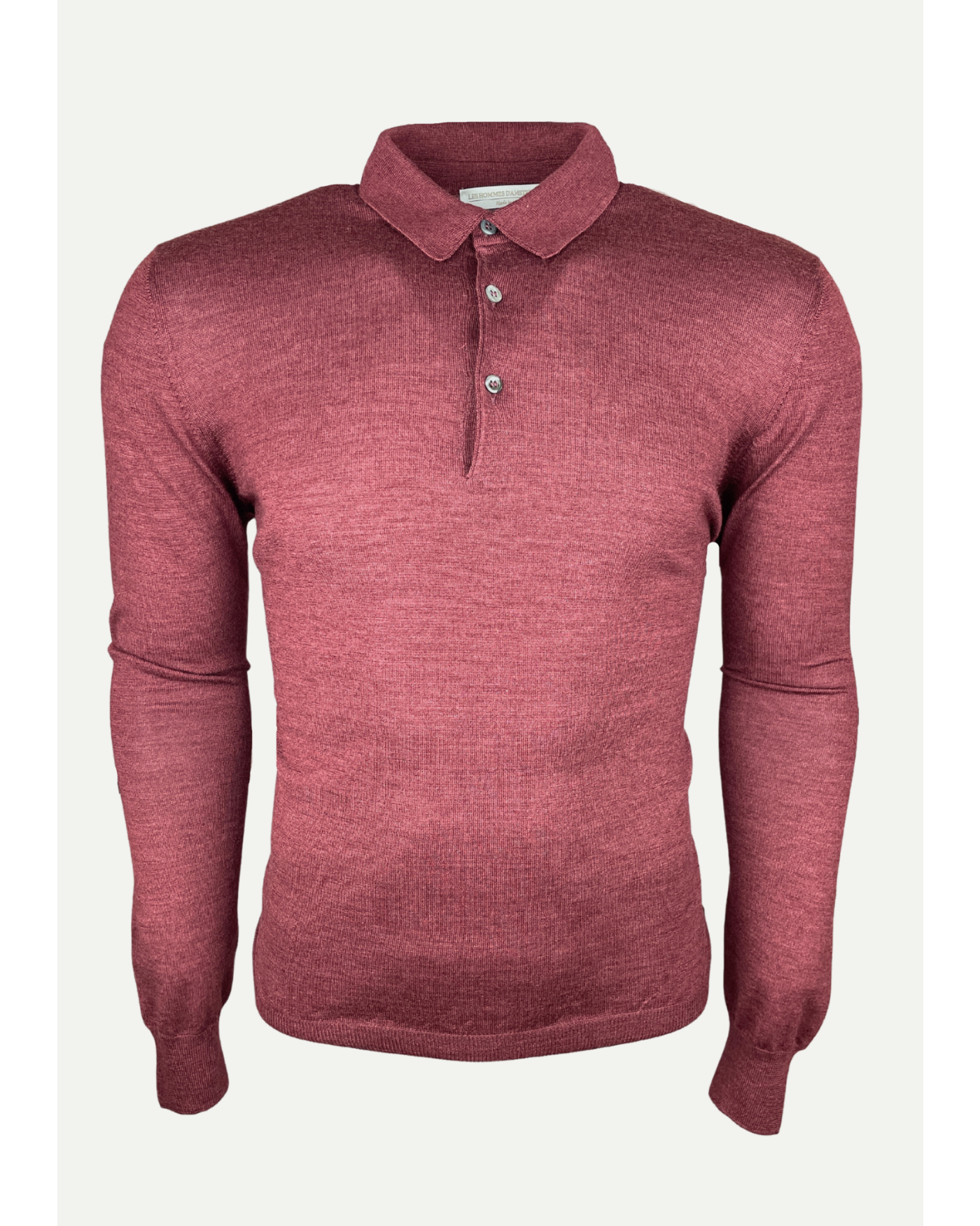 LHDA - Polo long sleeve - Silk - Bordeaux