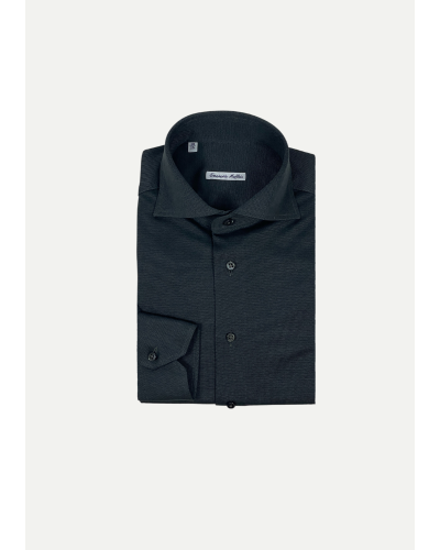 Emanuele Maffeis - Regular fit pique shirt - Dark grey