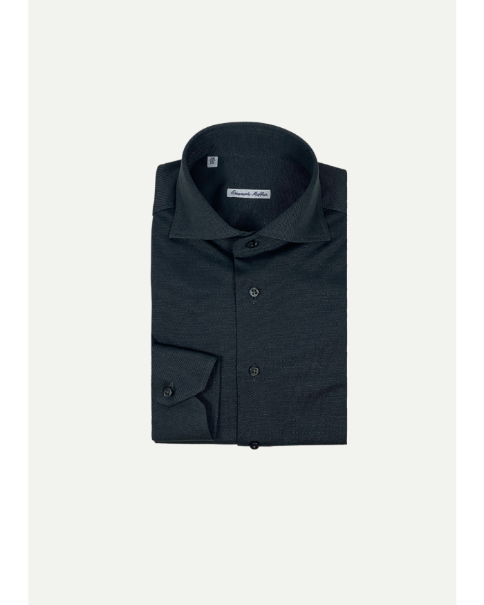 EMANUELE MAFFEIS Emanuele Maffeis - Regular fit pique shirt - Dark grey