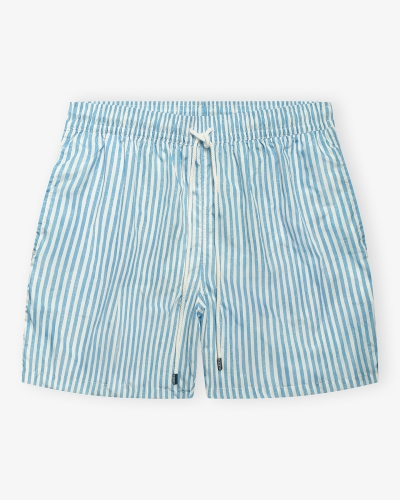 Swimtrunk Madeira Airstop stripes - L.blue