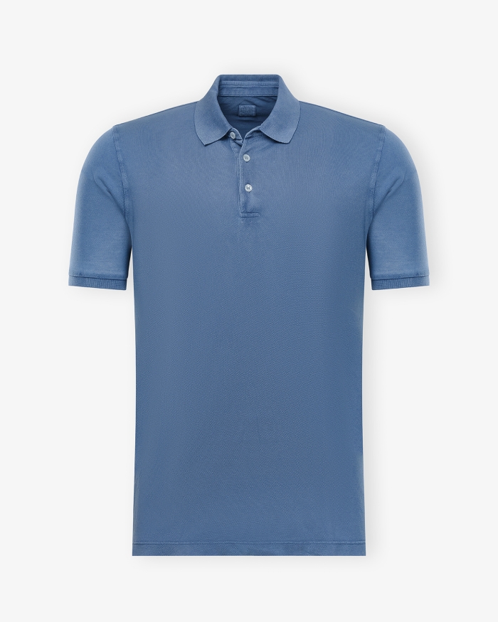 FEDELI Fedeli - Polo light pique - Wind MM - short sleeve - L. blue