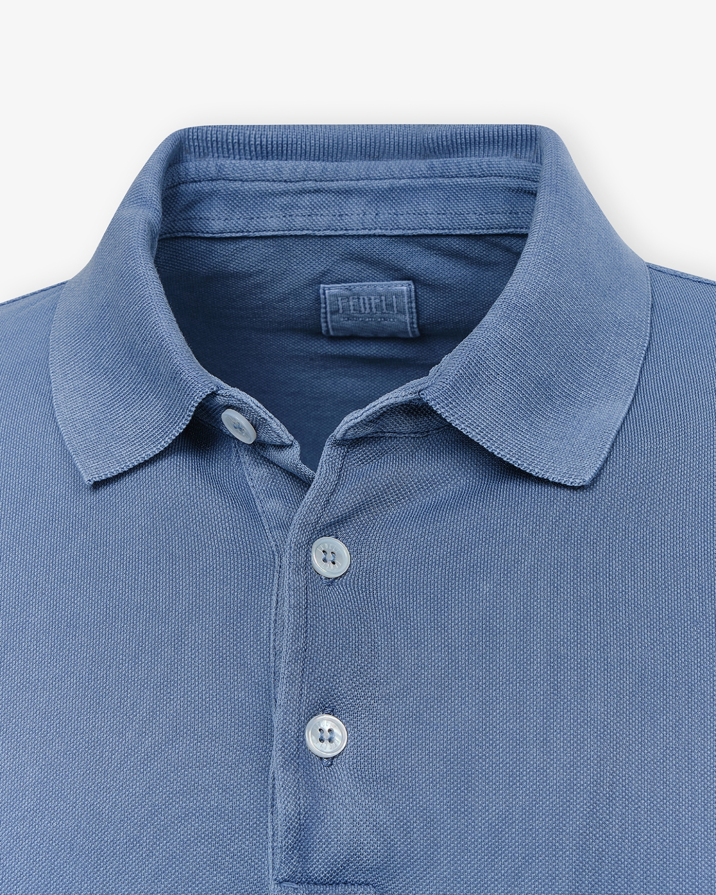 Fedeli - Polo light pique - Wind MM - short sleeve - L. blue