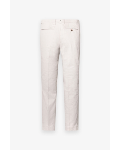 Berwich - Slim fit trouser cotton stretch one pleat - Ice