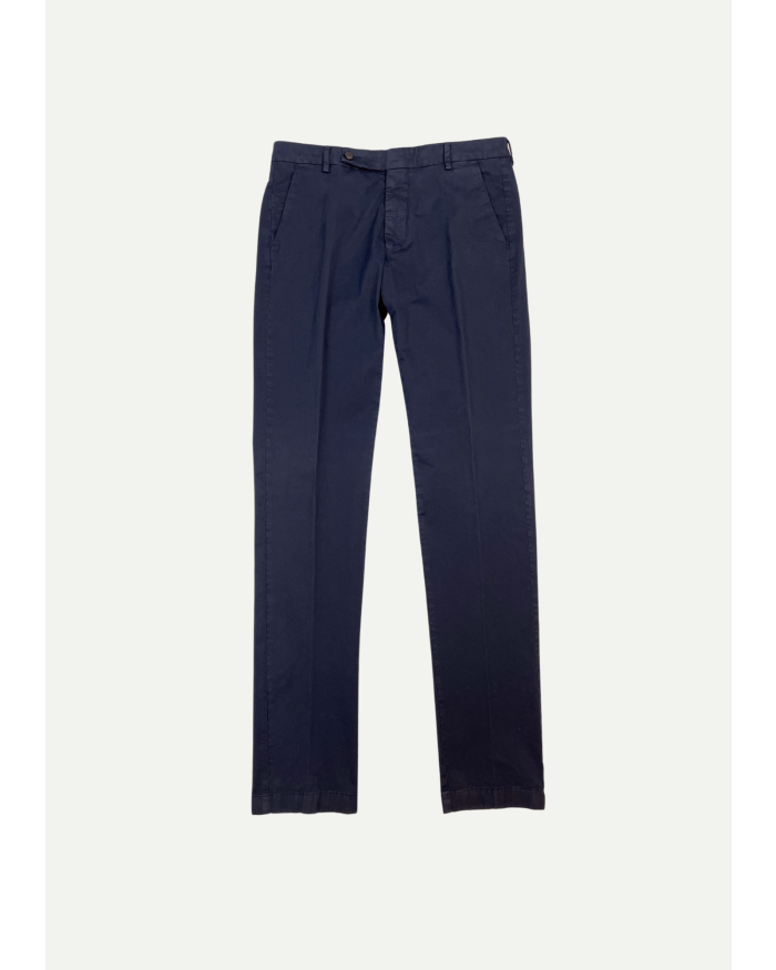 BERWICH Berwich - Trouser slim fit stretch cotton - Navy