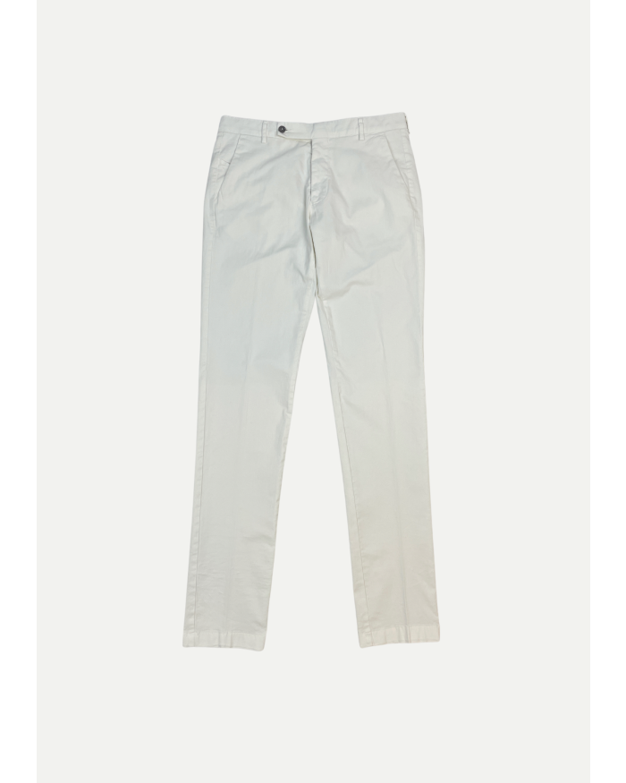 BERWICH Berwich - Trouser slim fit stretch cotton - White