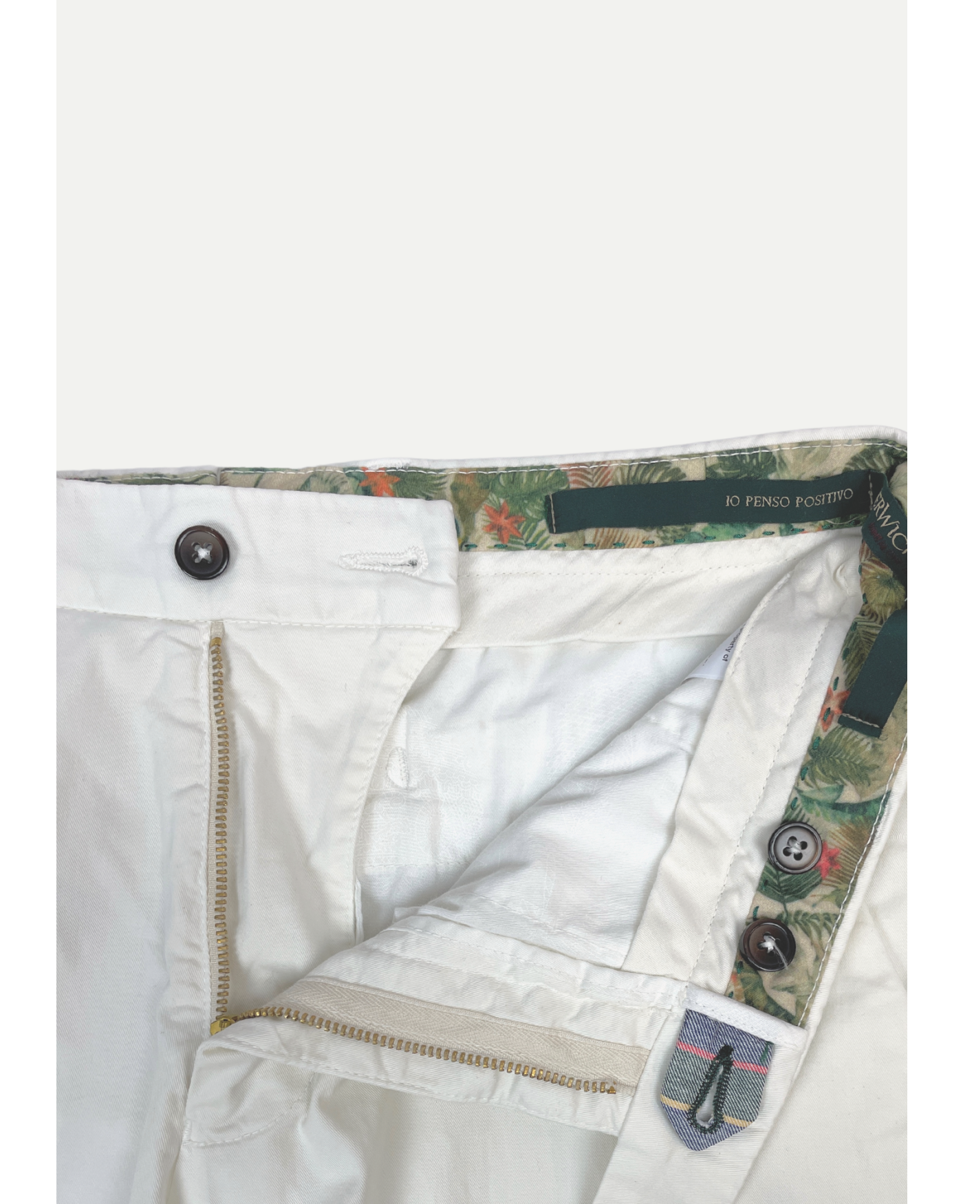 Berwich - Trouser slim fit stretch cotton - White