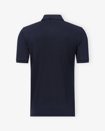 Fedeli - Polo short sleeve light pique - Navy