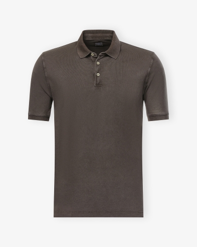 Fedeli - Polo WIND MM - Short sleeve light pique - Brown