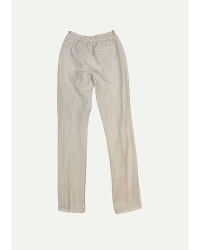 Berwich - Trouser drawstring slim fit linen - Sand