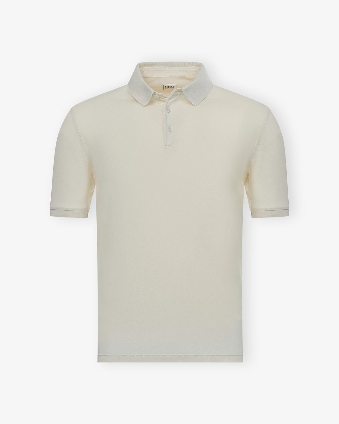 Fedeli - Polo light pique - Wind MM - short sleeve - Offwhite