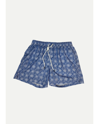 Fedeli - Swimtrunk Madeira Airstop - Royal blue flower