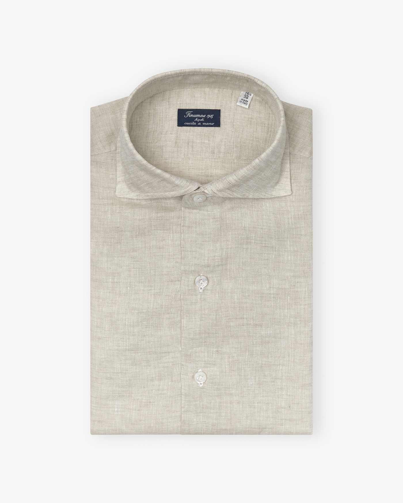 Finamore - Shirt linen Napoli - Sand
