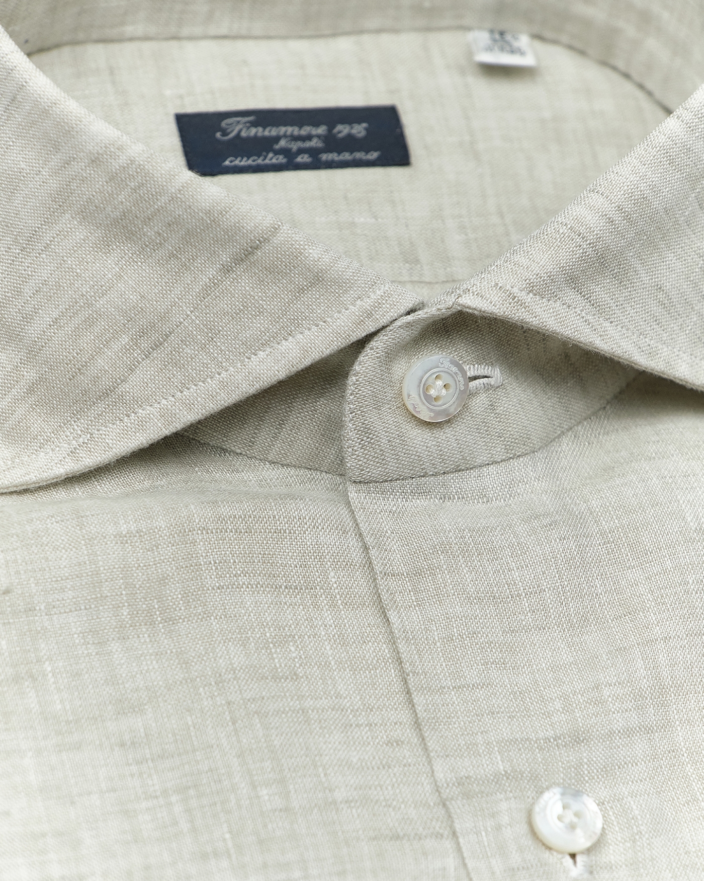 Finamore - Shirt linen Napoli - Sand