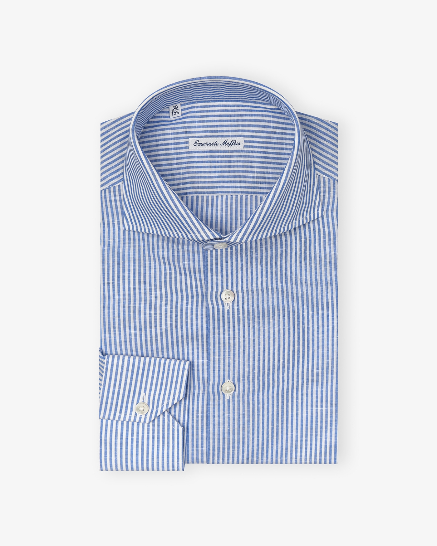 Emanuele Maffeis - Shirt regular fit cotton/linen - Stripes