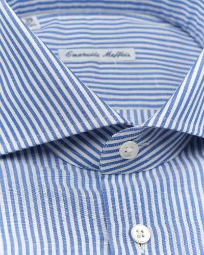 Emanuele Maffeis - Shirt regular fit cotton/linen - Stripes
