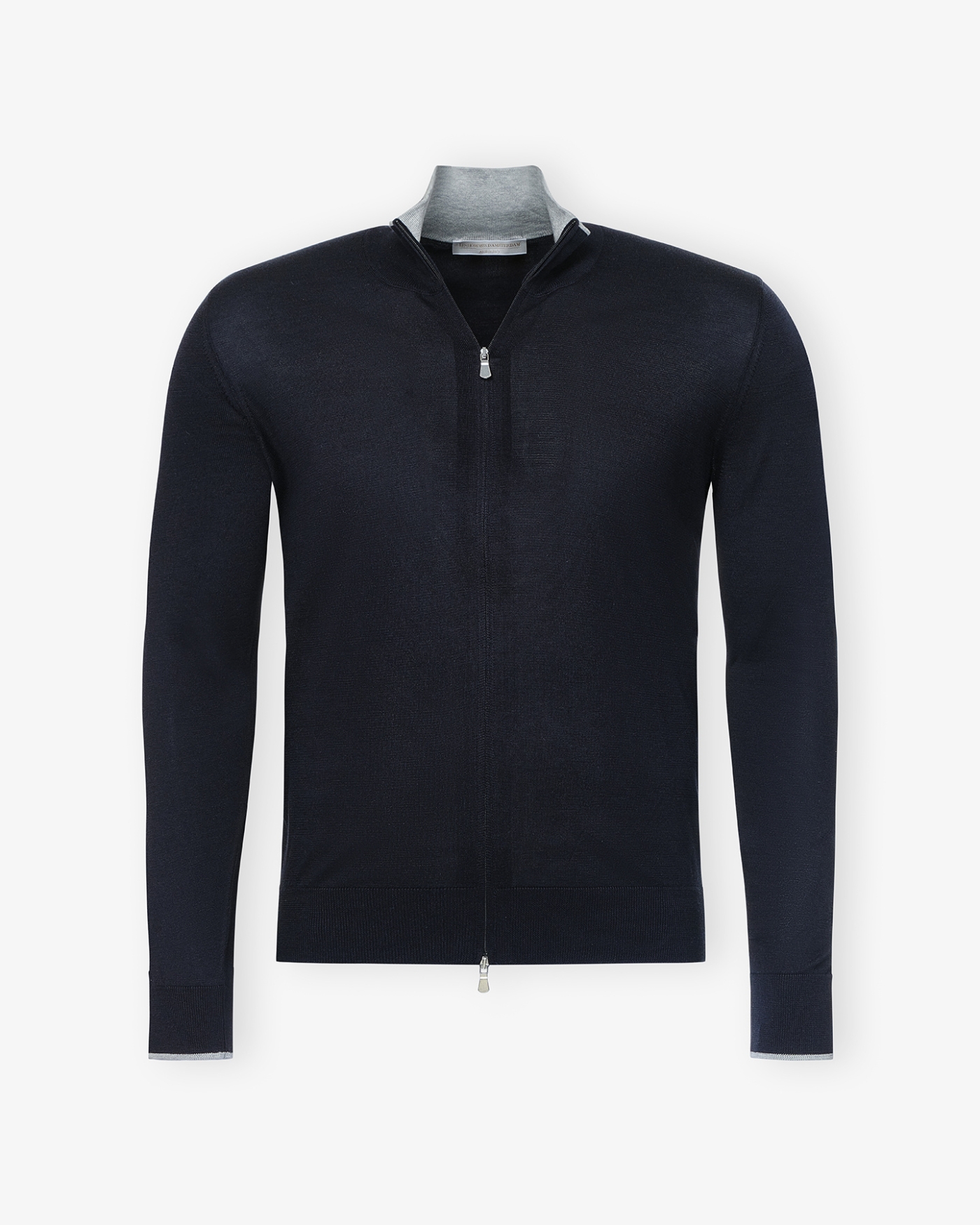 LHDA - Vest full zip silk and cotton - Navy