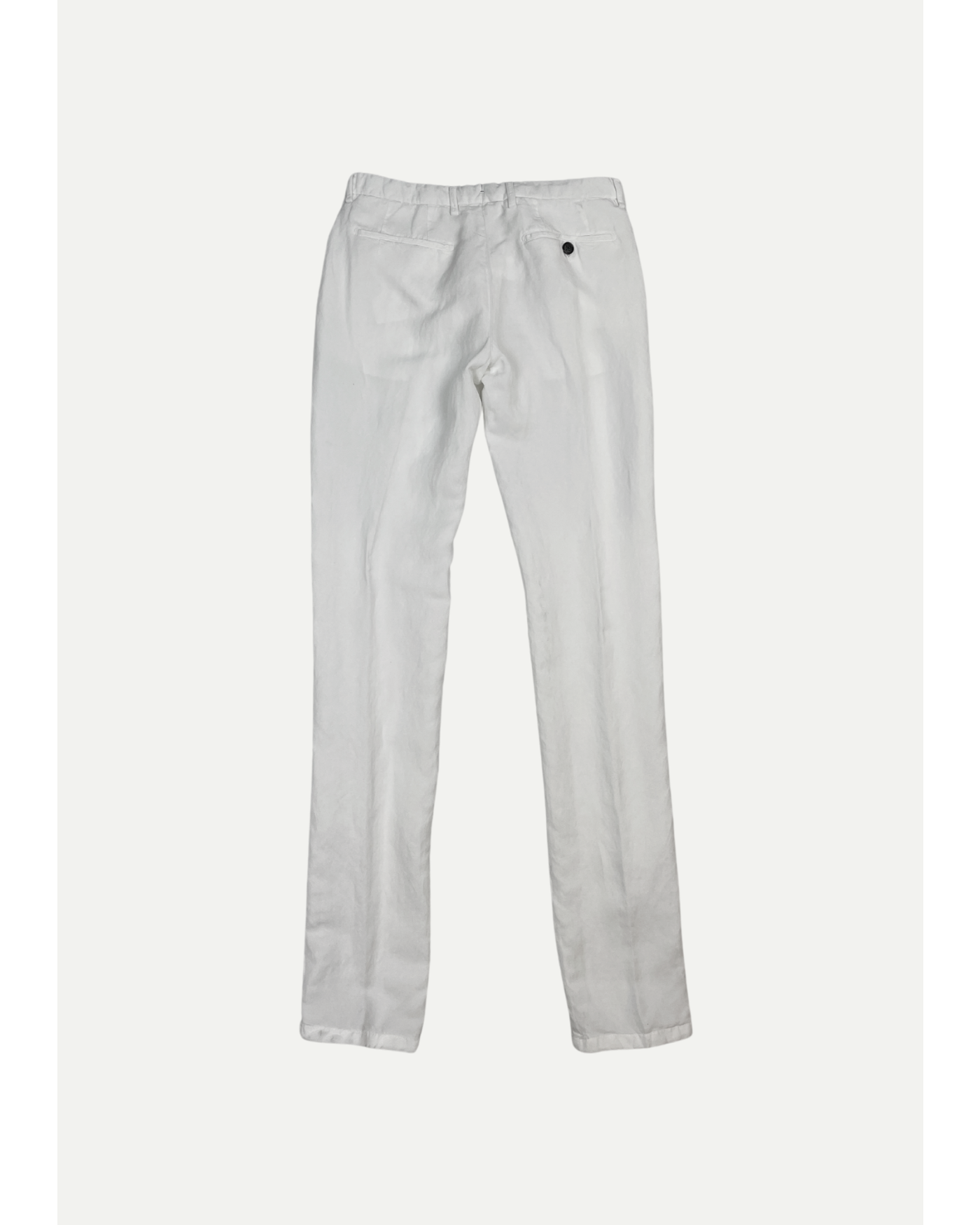 Berwich - Trouser one pleat slim fit linen - White