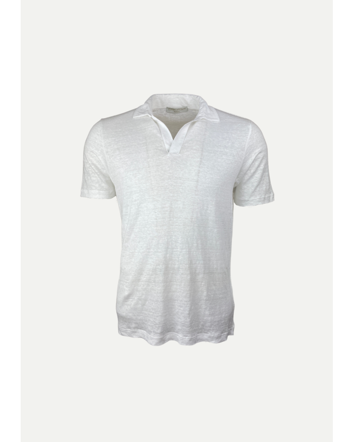 LES HOMMES D'AMSTERDAM Les Hommes d'Amsterdam - Polo linen - White