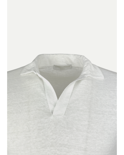 Les Hommes d'Amsterdam - Polo linen - White