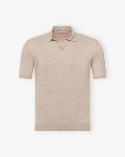 LHDA - Polo short sleeve silk - Taupe