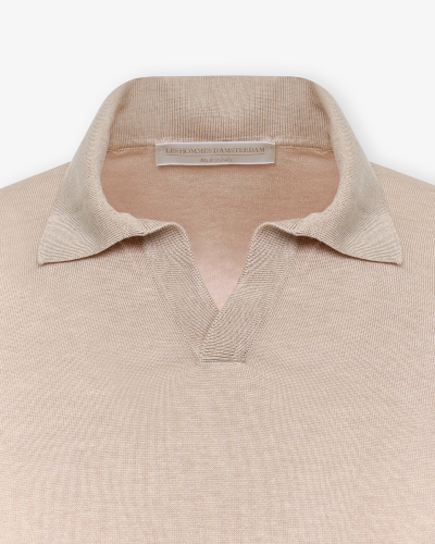 LHDA - Polo short sleeve silk - Taupe