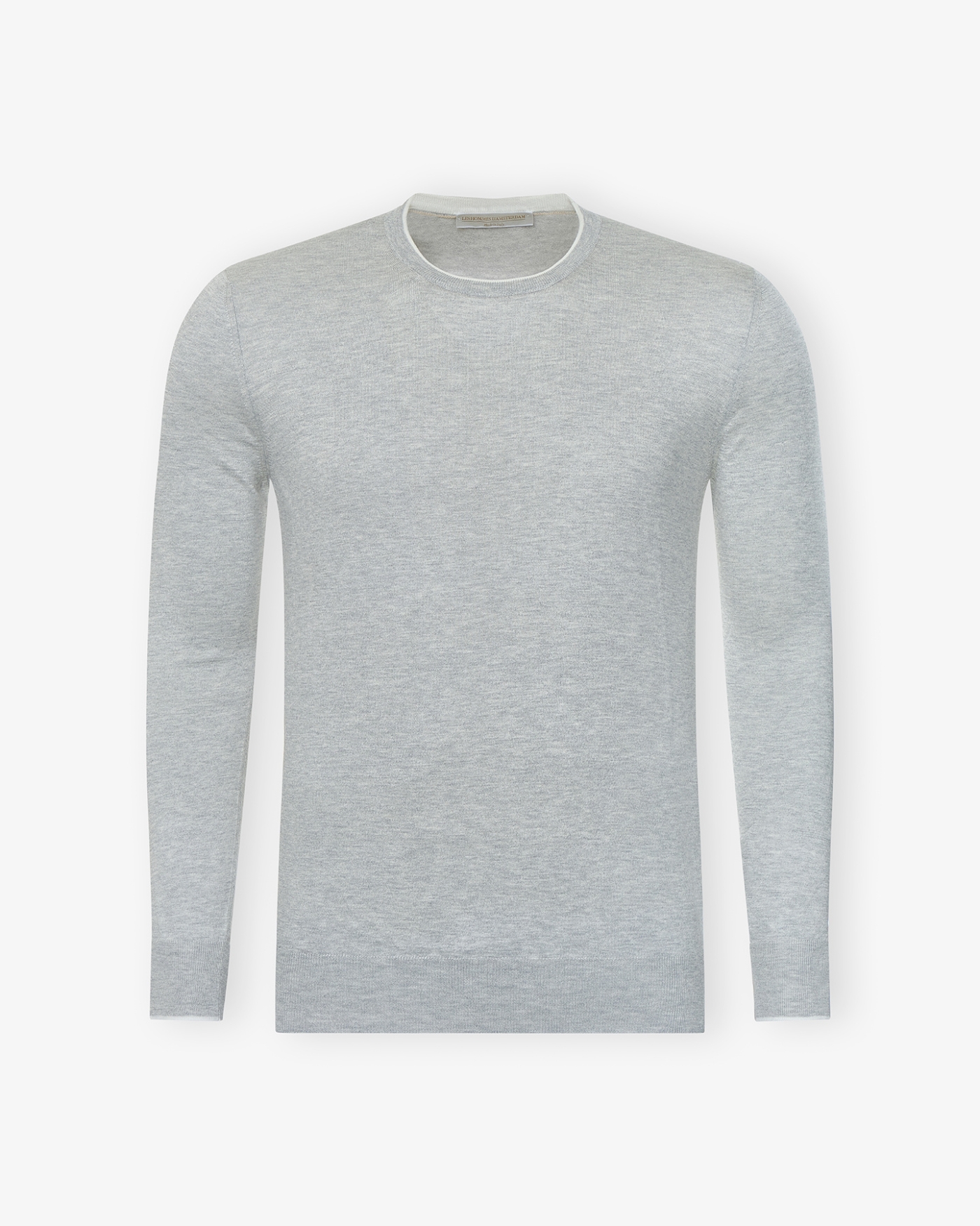 LHDA - Round neck long sleeve - cotton - silk - Light grey