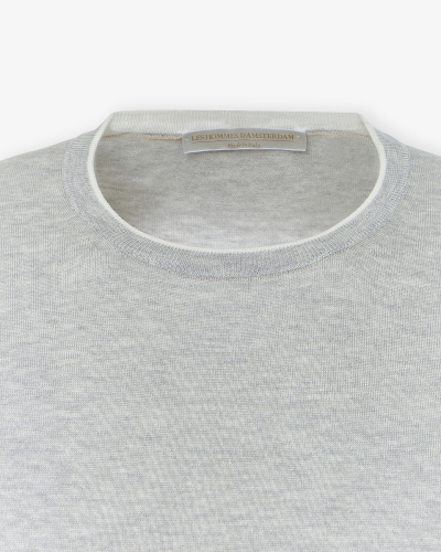 LHDA - Round neck long sleeve - cotton - silk - Light grey